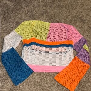 Amazon Multicolor Knit Crop Top